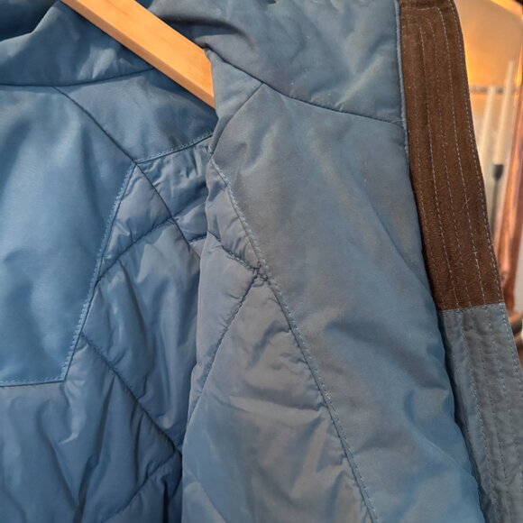 Women’s L.L. Bean Hooded Coat Thinsulate Winter Small 0FJS3 Blue Pockets - Picture 11 of 14